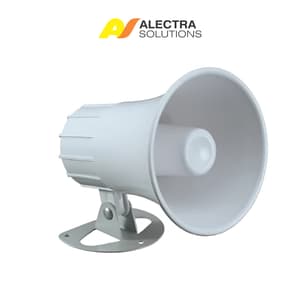 12V 15W High-Output Wired Security Siren Horn – Weatherproof (White)