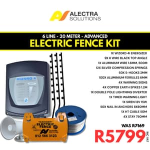 6 Line – 20 Meter Advanced Electric Fence Kit