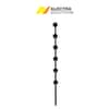 6 Line Round Bar Black