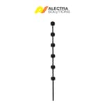 6 Line Round Bar Black
