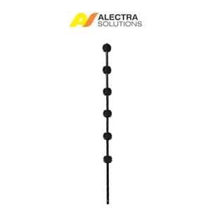 6 Line Round Bar Black