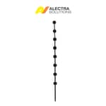 8 Line Round Bar Black